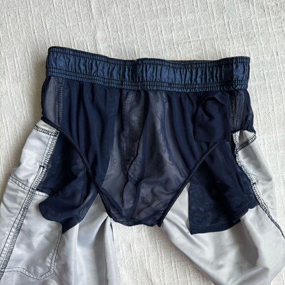 Speedo Mens Swim Trunks Blue Gray Shorts SZ M - Picture 11 of 14